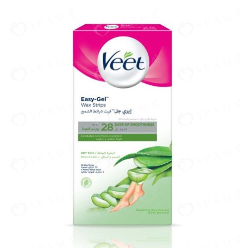 Veet wax strips for sensitive skin Green 