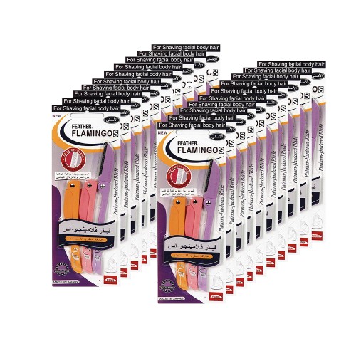 Flamingo eyebrow razors 1 packet x 20 pieces