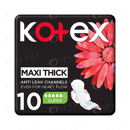 Kotex Maxi 3D Super 12 boxes x 10 pads