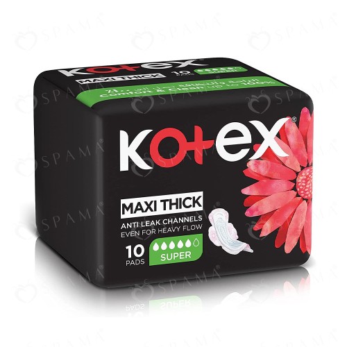 Kotex Maxi 3D Super 12 boxes x 10 pads