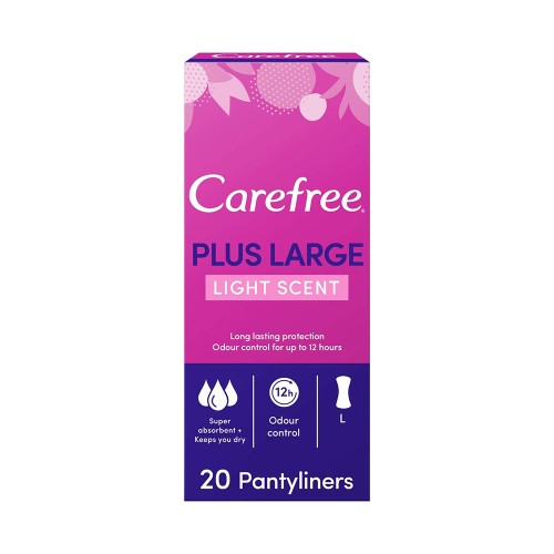 Carefree pads plus large light scented 