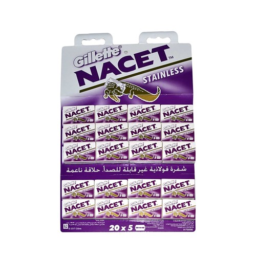 Gillette NACET Red Card 20 packets x 5 blades