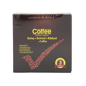 Condom Enjoy Dotted And Ribbed Coffee 3 Condom Enjoy Dotted And Ribbed Coffee 3