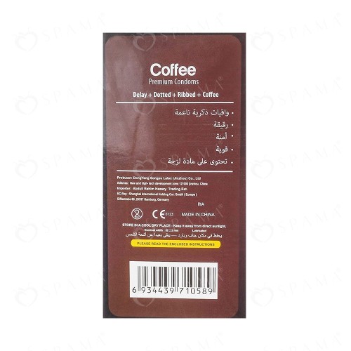 Condom Enjoy Coffee Delay Dotted Ribbed