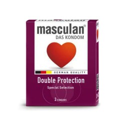 الواقي الذكري ماسكولان مزدوج لحماية 3 قطع