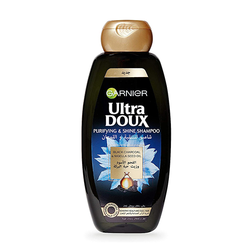 ULTRA DOUX SH. 400 ml  PURIFYING & SHINE  BLACK CHARCOAL