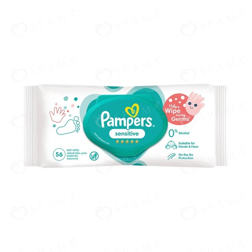 Pampers wipes 2 + 1 sensitive, packet/56
